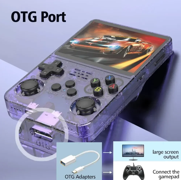 R36S Retro Handheld Video Game Console 3.5-inch Screen 10000 Classic Games Linux System Portable Gaming