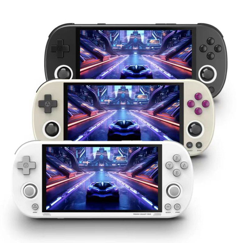 Trimui Smart Pro Vintage Handheld Game Console 4.96 Inch HD IPS Display Portable Gaming Long-Lasting Battery