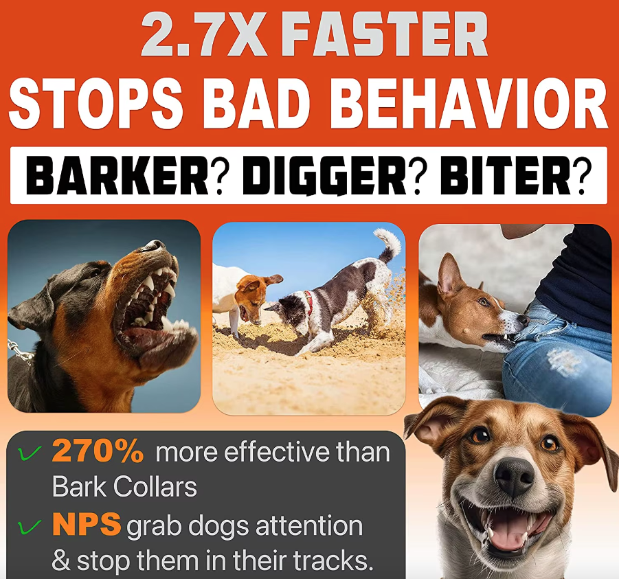 Pet Dog Repeller Ultrasonic Dog Training Device Rechargeable Barking Control Tool with Humane Technology